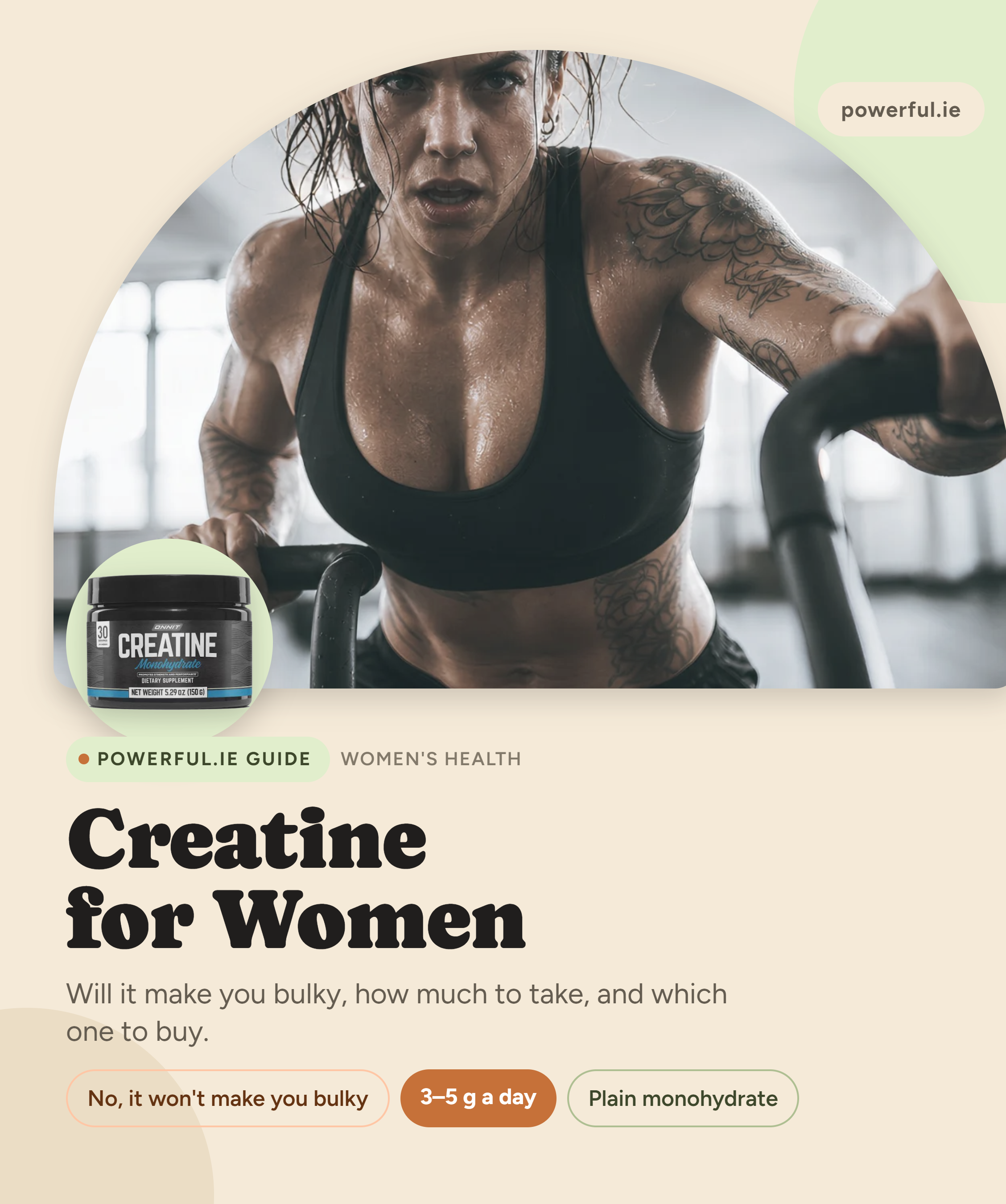 Creatine for Women: Will It Make You Bulky, How Much to Take, and Which One to Buy