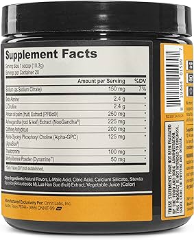 Alpha Brain Pre-Workout - Tiger's Blood (20 Servings)