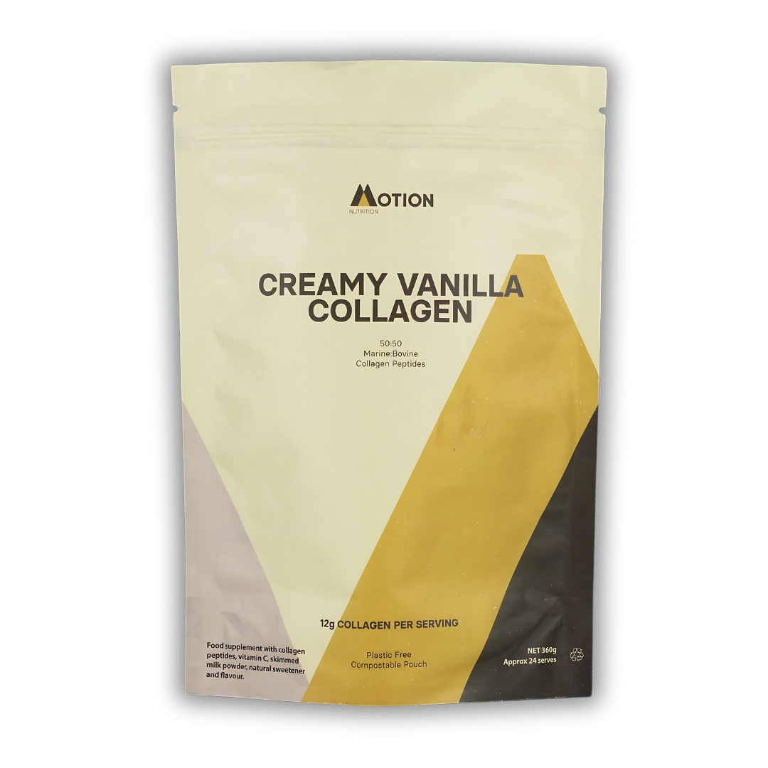 Motion Nutrition Creamy Vanilla Collagen 360g pouch - 24 servings, 11g collagen per serving