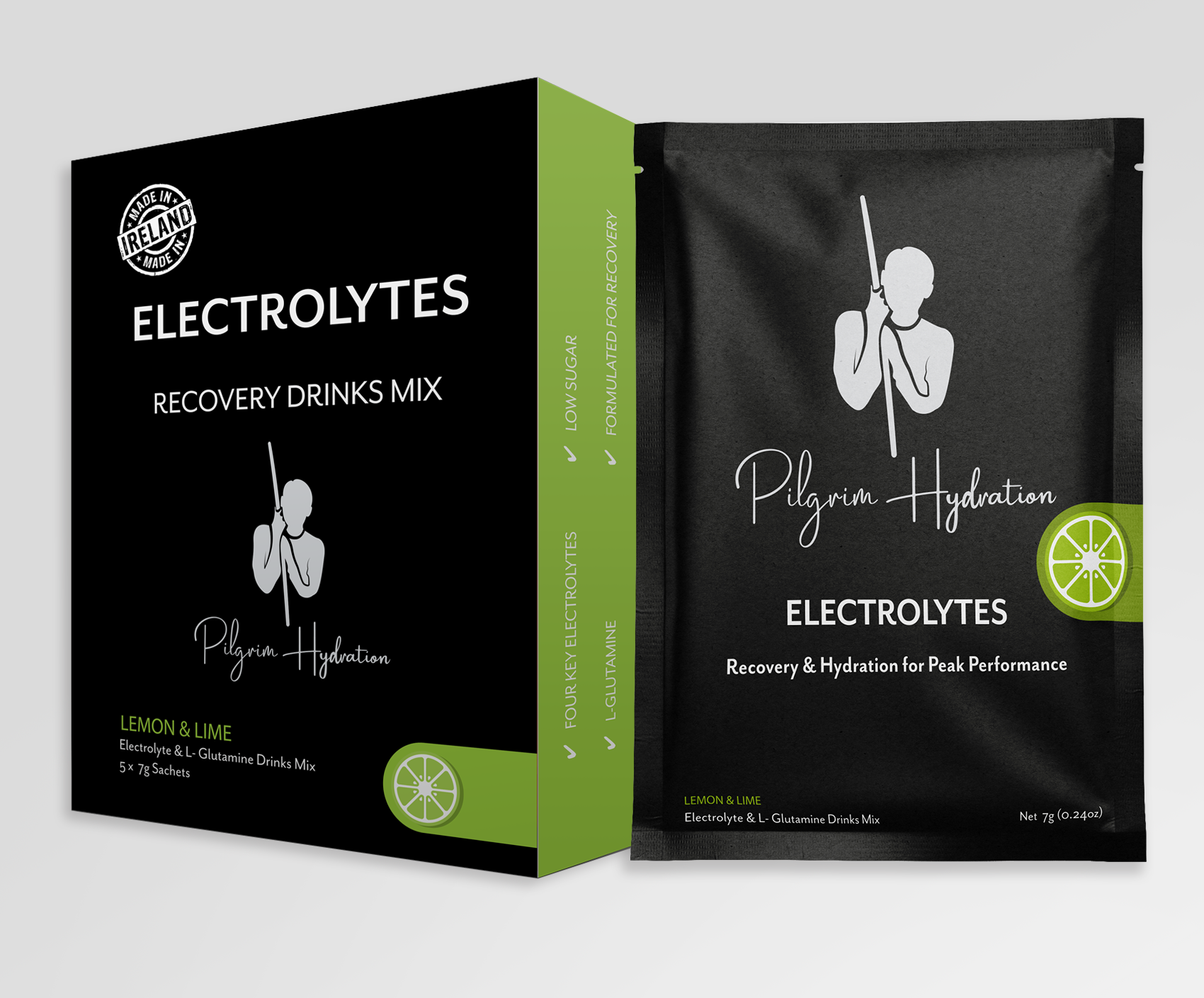 PILGRIM HYDRATION RECOVERY ELECTROLYTE SACHETS X 5 - LEMON & LIME