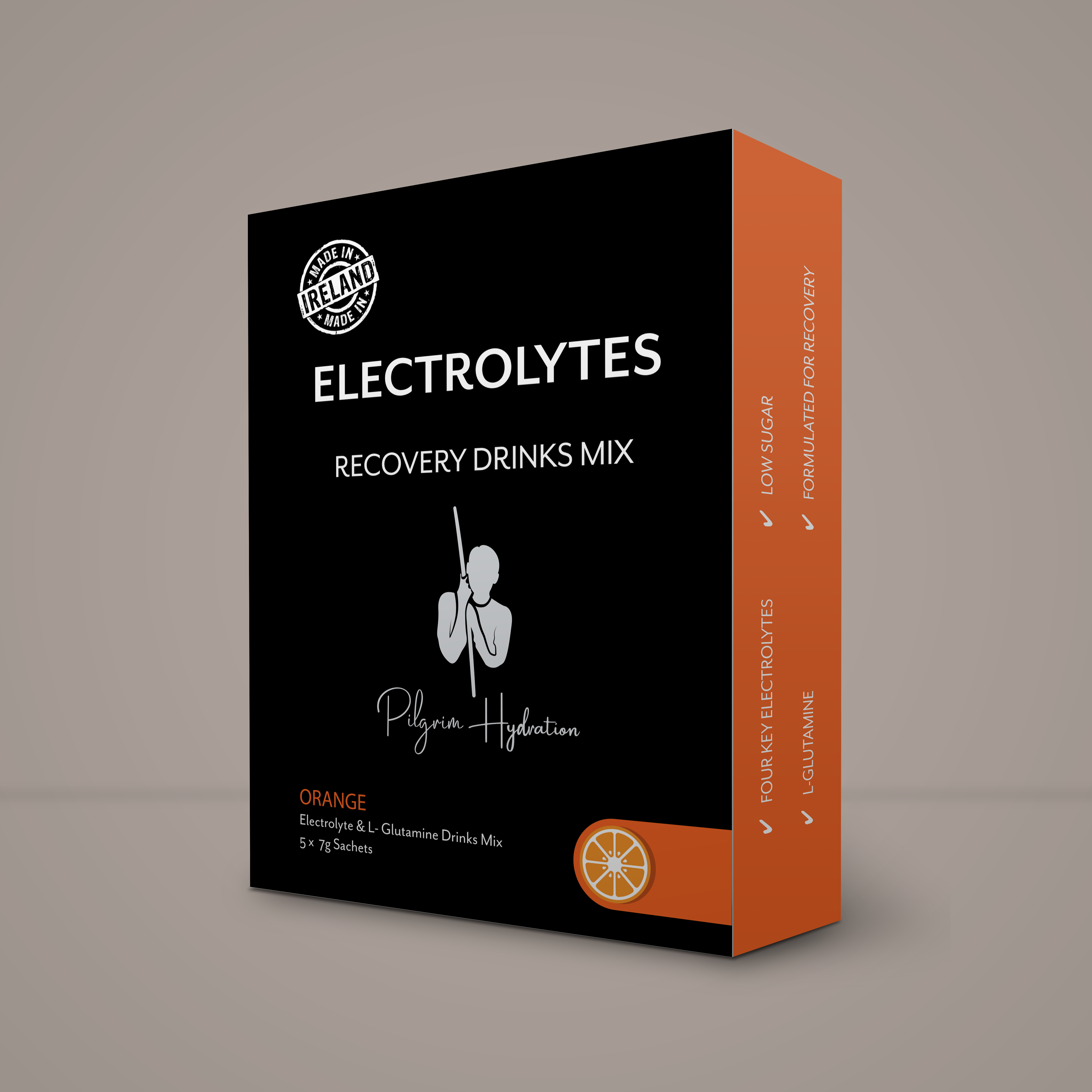 PILGRIM HYDRATION RECOVERY ELECTROLYTE SACHETS X 5 - ORANGE