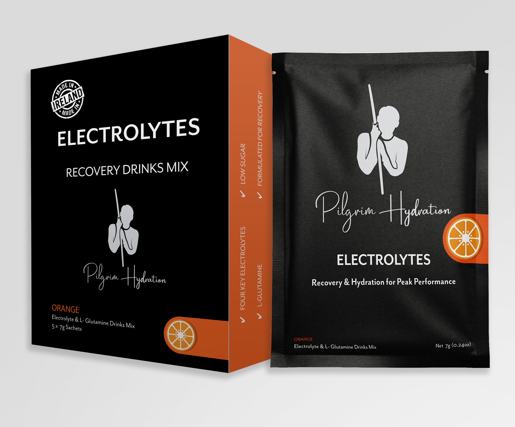 PILGRIM HYDRATION RECOVERY ELECTROLYTE SACHETS X 5 - ORANGE