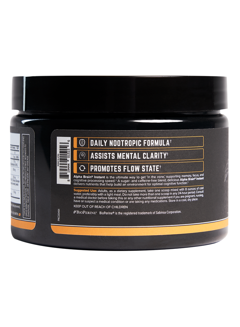 alpha brain instant tub (108g) peach flavour