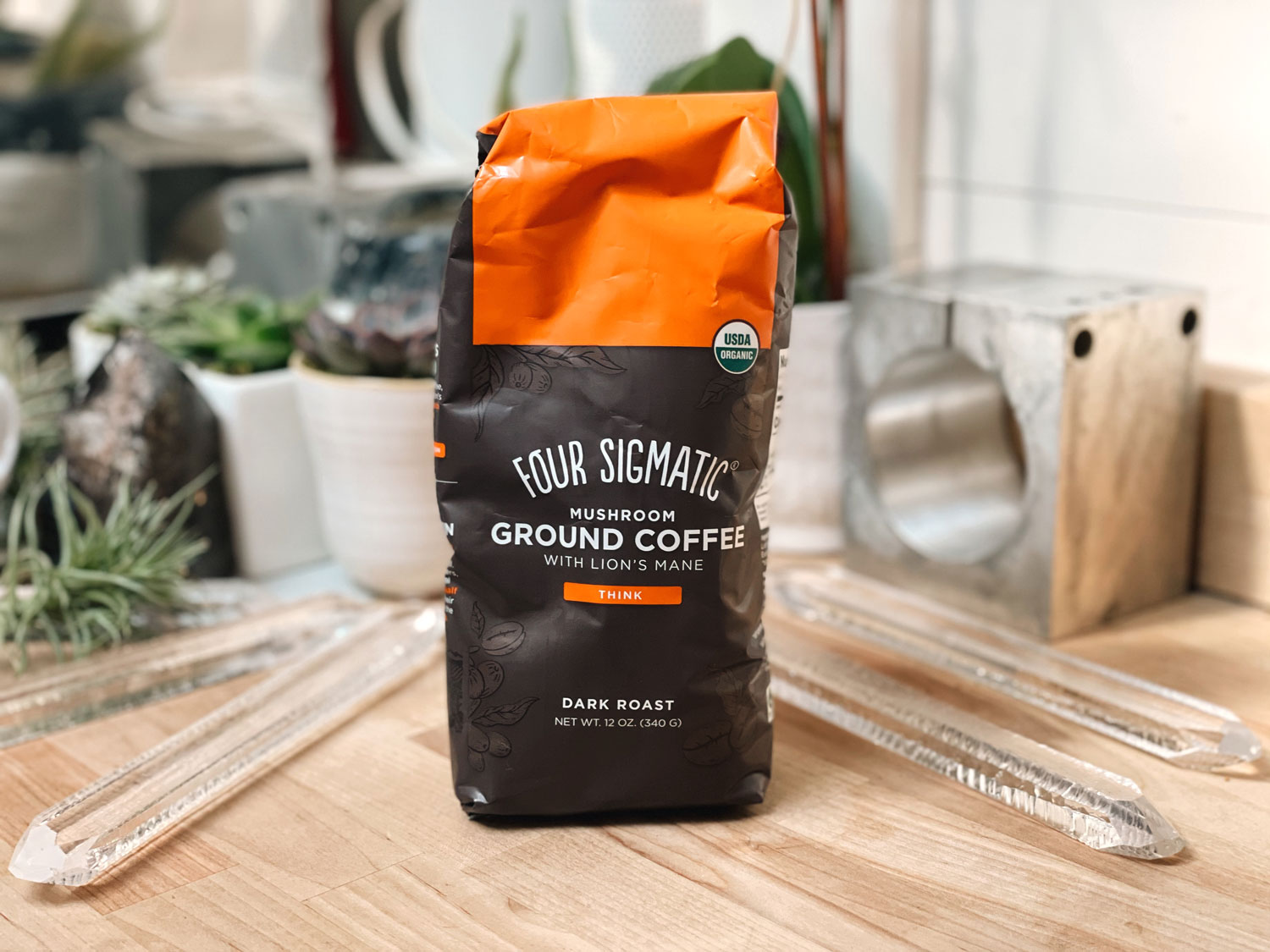 four sigmatic ground lion's mane coffee by the bag (24 servings)