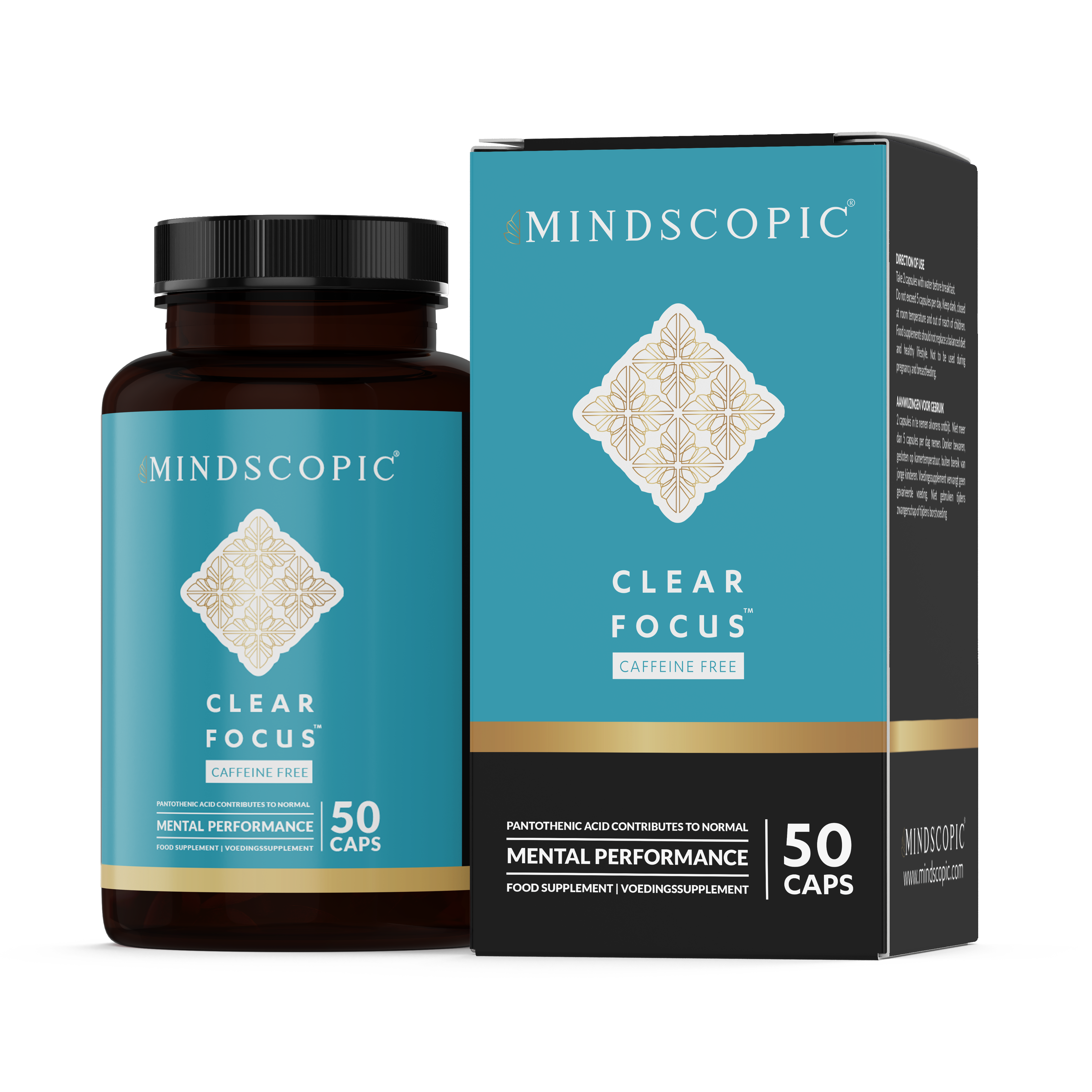 mindscopic clear focus - caffeine free 50 cap