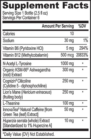 Alpha Brain Focus Shots ingredients